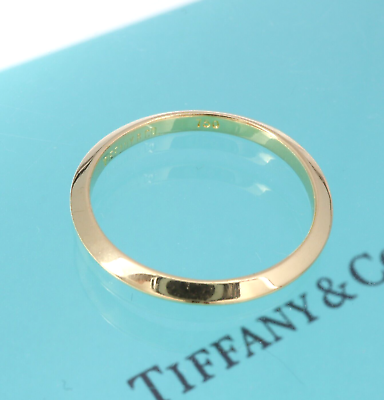 #ad Tiffany amp; Co. 18K 750 Yellow Gold Knife Edge Band Ring Size 4 w Pouch $260.00
