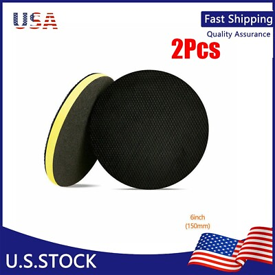 #ad 2pc 6quot; Clay Grinding Bar Polish Disc Pad Car Care Wash Detailing Fine Sponge New $13.25