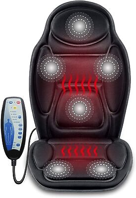 #ad Snailax Massage Seat Cushion Back Massager with Heat 6 Vibration Massage N... $87.00