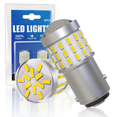 #ad 2Pcs1156 Led Car Side Light brake light Bulbs White beam 6000K plug and play $19.99