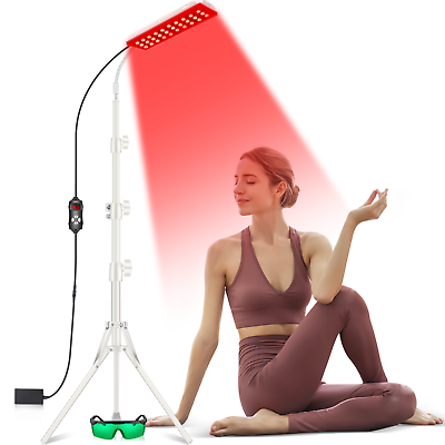#ad IR Light Therapy Lamp Full Body LED Panel with Stand Back Muscle Pain Relief $71.09