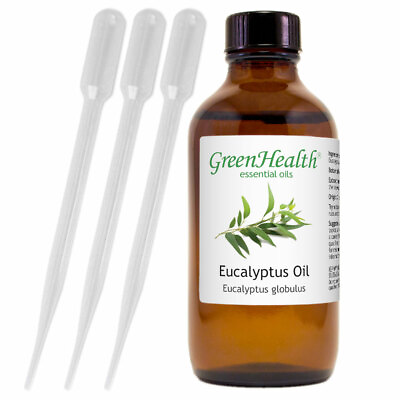 #ad 4 fl oz Eucalyptus Globulus Essential Oil Pure All Natural with 3 Free Droppers $10.99