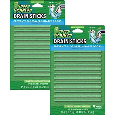 #ad #ad Green Gobbler Drain Sticks Prevents Clogs amp; Eliminates Odor 2 pk $11.50