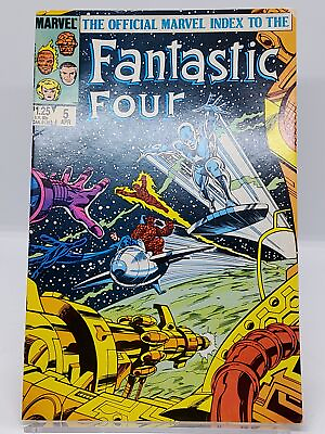 #ad The Official Marvel Index to the Fantastic Four #5 VF NM Newsstand Marvel 1986 $3.50