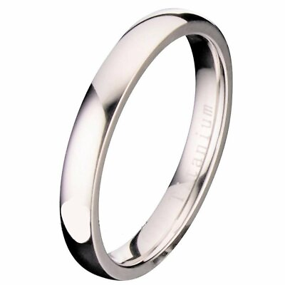#ad Titanium 3mm 9mm Wedding Band Polished Comfort Fit Ring $15.99