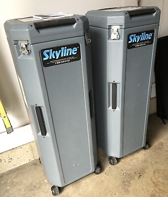 #ad 2 Skyline Mirage Pop up Travel Cases Display Backdrop AS IS $275.00