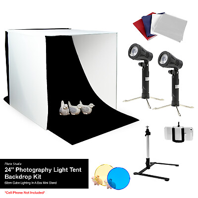 LSP Photography Shooting Tent Cube Lighting Kit In a Box 24quot; for Photo Studio $56.43