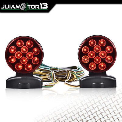 Fit For Magnetic Towing Light 12V Tow Trailer Lights Brake Tail Signal LED Lamp $27.95