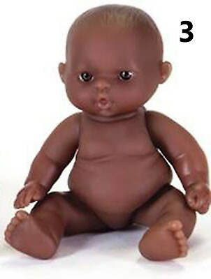 #ad 1 Black African American Baby Doll 5quot; Airbrushed Fine Details Berenguer Babes D3 $9.95