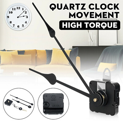 #ad High Torque Quartz Wall Clock Movement DIY Motor Mechanism Kit Long Spindle Hand AU $16.10