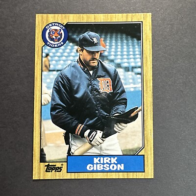 #ad 1987 Topps Tiffany Tigers #765 Kirk Gibson $2.99
