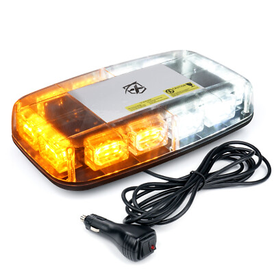 Xprite Amber White 36 LED Strobe Light Magnetic Rooftop Truck Emergency Warning $29.13