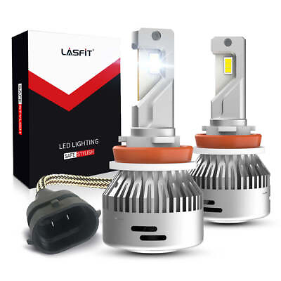 Lasfit H11 LED Headlights Low Beam Bulbs Conversion Kits 60W Super Bright White $54.99