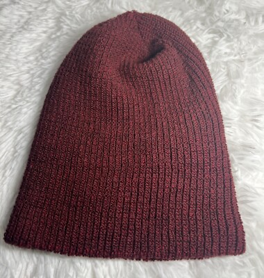 #ad Winter Beanie Hat Unisex Red Knit Soft Warm $11.00