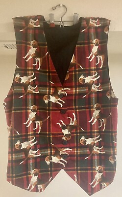 #ad Beagle Vest . Vintage Of a Kind Hand Made. Women’s Large. $19.99