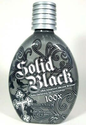 #ad Millennium SOLID BLACK 100X Dark Tanning Lotion 13.5 oz $29.99