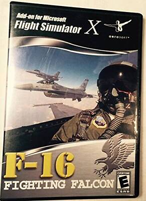 #ad F 16 Fighting Falcon Flight Simulator Video Game VERY GOOD $38.20