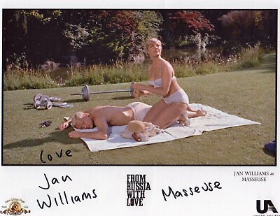 #ad JAN WILLIAMS IN PERSON SIGNED PHOTO FROM JAMES BONDS FROM RUSSIA WITH LOVE $125.00