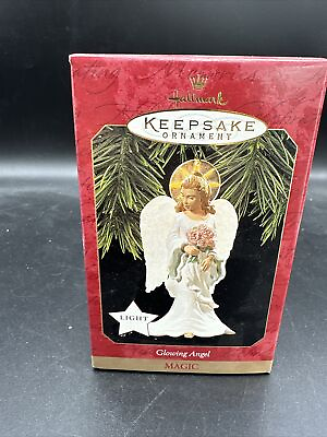 #ad Hallmark Magic Glowing Angel Christmas ornament Light Up Vintage $22.79