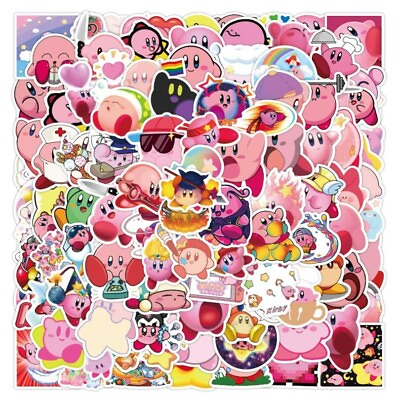 #ad Kirby Stickers 100 New Sticker Decal Lot $7.95