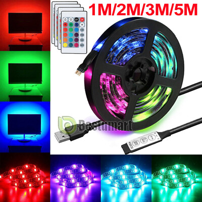 #ad Led Strip Lights 16.4ft RGB Led Room Lights 5050 Led Tape Lights Color Changing $8.99