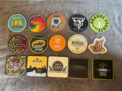 #ad 15 Coasters From Various Breweries Craft Beer Brewery $10.49