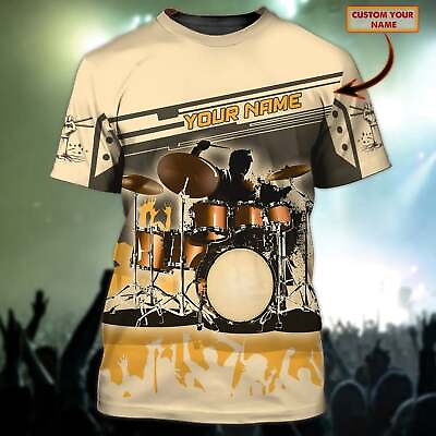 #ad Custom Drums 3D T Shirt Personalization Drums Shirt Cool Drums 3D printed Cus $27.99