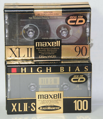 #ad 📼📼 Maxell XL II S 100 X 3 amp; XL II X 2 PACKAGE WEAR 📼📼 $35.00