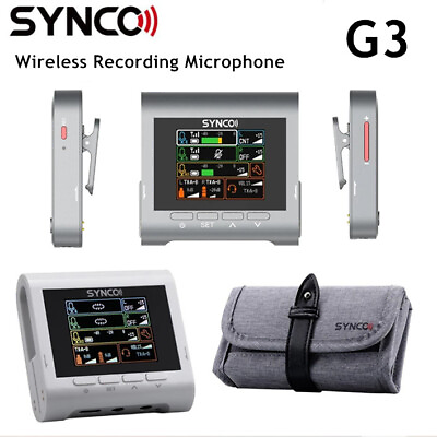 #ad SYNCO G3 Wireless Recording Microphone System 3in1 Dual Channel Video Microphone $165.00