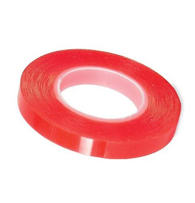 #ad Double sided tape Red liner clear adhesive 8 mil 1″ x 180 ft $24.00