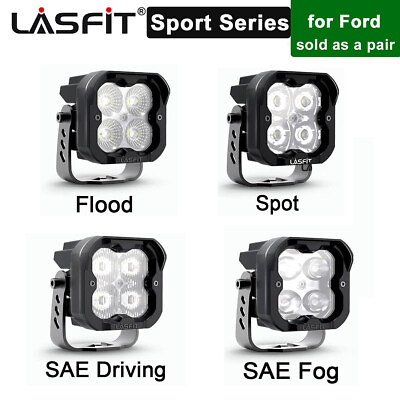 #ad Lasfit 2x 3inch LED Work Light for Ford Truck Spot Flood Fog Lamp Beam Offroad $129.99