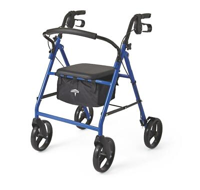 #ad Medline Basic Steel Rollator with 8quot; Wheels Available in Red Green or Blue $74.99