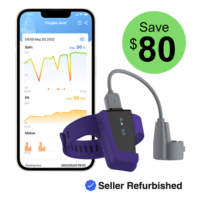 #ad Wellue Wrist Pulse Oximeter for Oxygen Level amp; Pulse Rate Bluetooth Refurbished $99.99