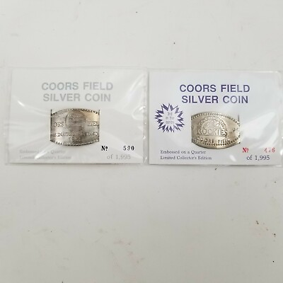 #ad 1995 Colorado Rockies Coors Field Inaugural Season Silver Coin $39.99
