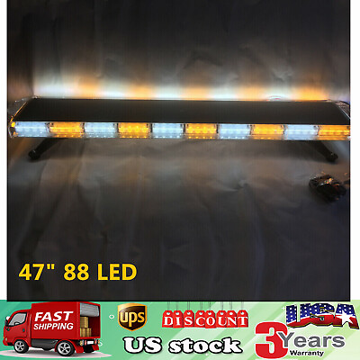 #ad 47quot; LED Amber Strobe Light Bar Emergency Warning Tow Truck Response White $164.59