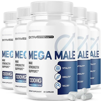 #ad Mega Male Supplement Pills 5 Pack 300 Capsules $97.95