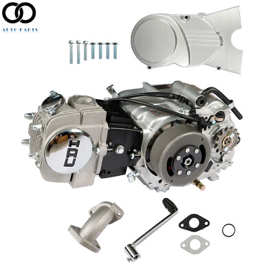 #ad 4 Stroke 125cc Motorcycle Engine Single Cylinder Silver For Honda CRF50F XR50R $193.64