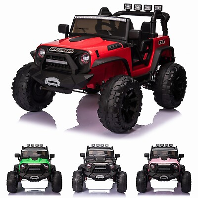 #ad 24 12V Large Ride On Truck Kids Electric Power Jeep W Parental Remote 2 Seater $145.99