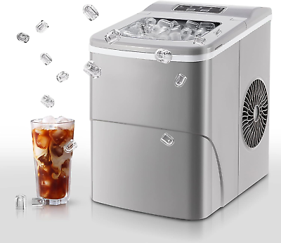 #ad Commercial Ice Maker 30LBS GERY Stainless Steel Includes Scoop $94.49