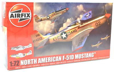 #ad Airfix North American F 51D Mustang 1:72 Scale Plastic Model Kit A02047A $14.99