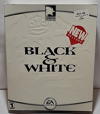 #ad Black amp; White PC Big Box CD ROM 2001 EA Games Electronic Arts $14.95