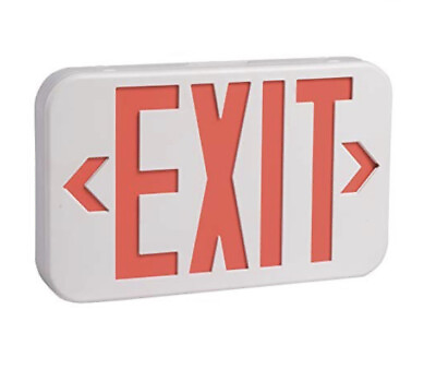 #ad Ultra Bright Slim Rechargeable Indoor Exit Emergency Light Combo Sign Fixture $36.00