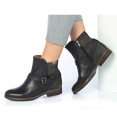 #ad PIKOLINOS ORDINO ANKLE BOOT CALFSKIN LEATHER SUEDE INSIDE ZIPPER INTERNAL WEDGE $40.02
