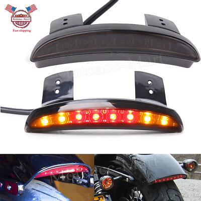 #ad 12V Smoke Brake Tail Turn Signal License Plate Integrated Lights For Harley $19.69