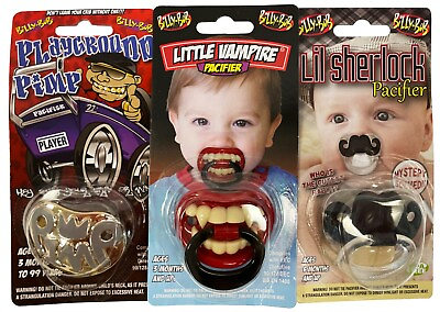 #ad 3 Pack Funny Baby Toddler Orthodontic Pacifiers $9.99