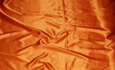 #ad Orange SATIN CHARMEUSE POLYESTER FABRIC 60 DRESSMAKING SOLID SILKY SHINNY $6.71