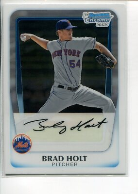 #ad 2011 Bowman Chrome Prospect Brad Holt BCP174 New York Mets $0.99