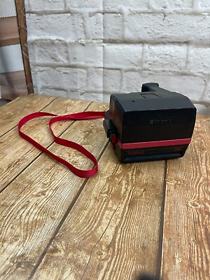 #ad Vintage Polaroid Cool Cam 600 Red amp; Black Instant Film Camera $48.95