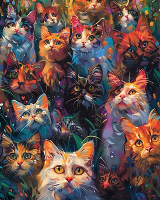 #ad Diverse 8x10 Meow Masterpieces Cat Art Prints Feline Fine Art 21700913 $4.95