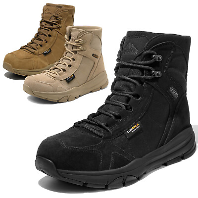 #ad Mens Military Boots Work Tactical Boots Lightweight Hiking Boots Combat Boots $45.99